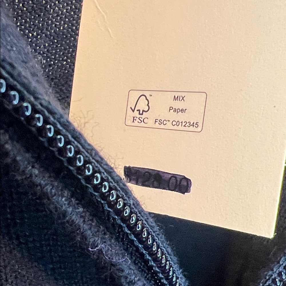 Michael Kors Navy and White Zip-Up Sweater - Picture 3 of 7